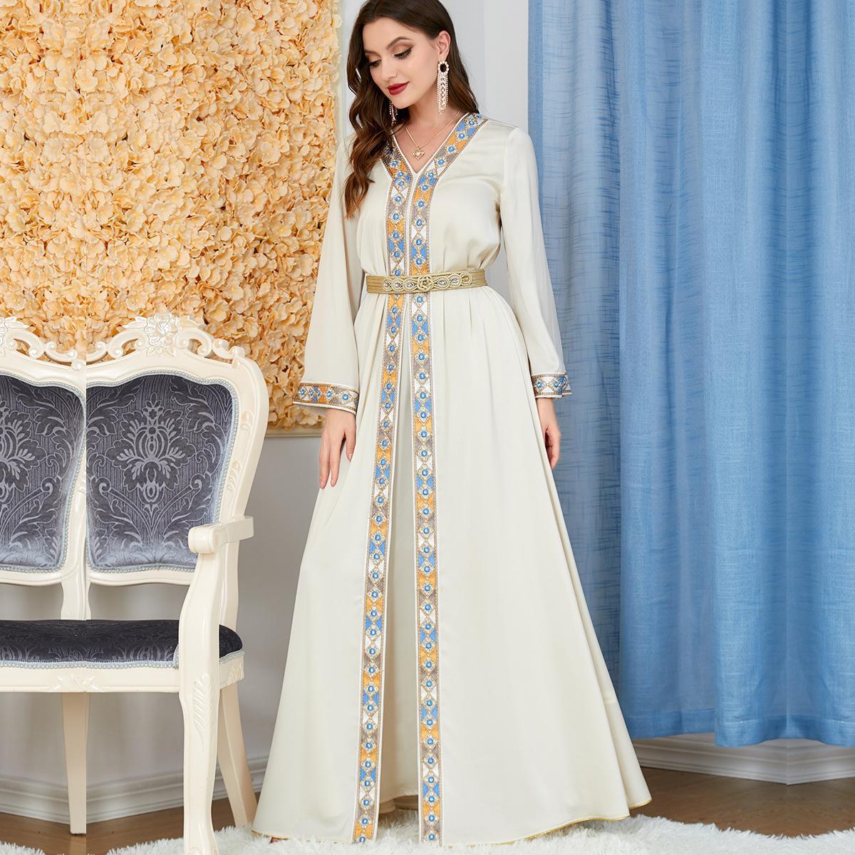 Abaya Women's Arab Long Dress Two-Piece Dress 3237 - Hiychic