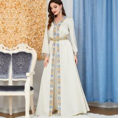 Abaya Women's Arab Long Dress Two-Piece Dress 3237 - Hiychic