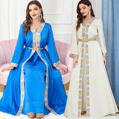 Abaya Women's Arab Long Dress Two-Piece Dress 3237 - Hiychic
