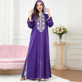 Arab Clothing Hooded Suit Long Sleeve Two-Piece Dress 3304 - Hiychic