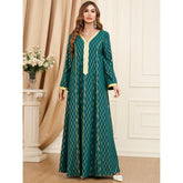 Arabic Dress Fashion Stimching Abaya Dress 3404 - Hiychic