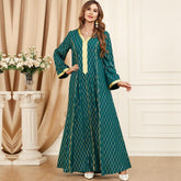Arabic Dress Fashion Stimching Abaya Dress 3404 - Hiychic