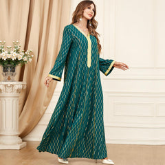 Arabic Dress Fashion Stimching Abaya Dress 3404 - Hiychic