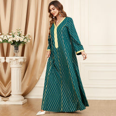 Arabic Dress Fashion Stimching Abaya Dress 3404 - Hiychic