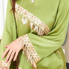 Vestido musulmán Abaya Long Seeve Dress 3291