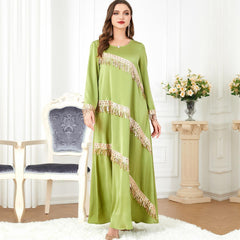 Vestido musulmán Abaya Long Seeve Dress 3291