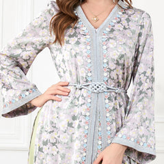 Muslim Djellaba Two-Piece Dress 3219 - Hiychic