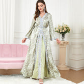 Muslim Djellaba Two-Piece Dress 3219 - Hiychic
