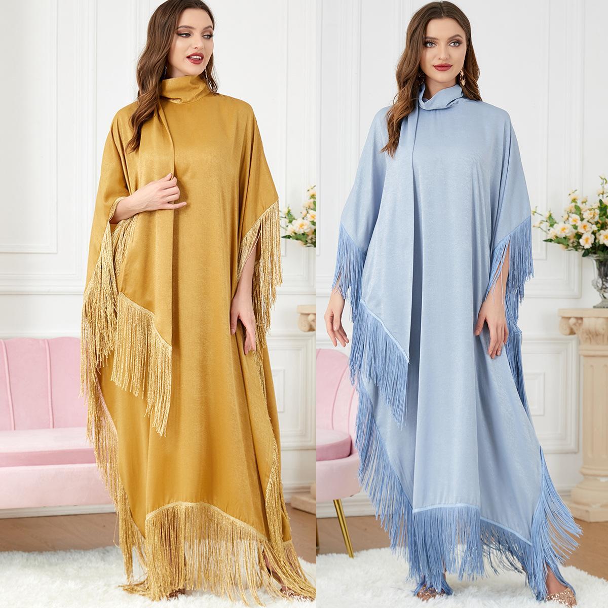 Muslim Dress Abaya Turtleneck Dress - Hiychic