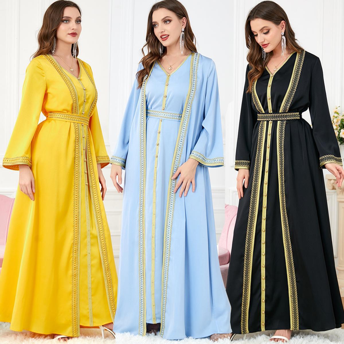 Muslim Dress Two-PieceSet Abaya Women's Dress 3212 - Hiychic