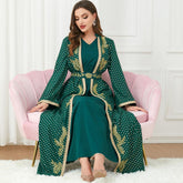 Muslim East Fashion Two-Piece Suit Maxi Dress 3145. - Hiychic