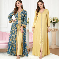 Muslim Muslim Robe Two-Piece Dress 3305 - Hiychic