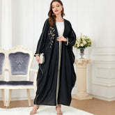 Muslim Robe Batwing Sleeve Slim Dress 3276 - Hiychic