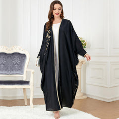 Muslim Robe Batwing Sleeve Slim Dress 3276 - Hiychic