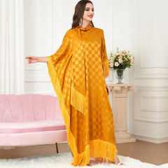 Muslim Robe Stitching Batwing Sleeve Dress 3294 - Hiychic