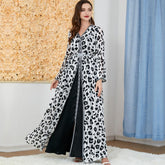 Muslim Two-Piece Patchwork Lady Dress 3204. - Hiychic
