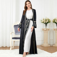Muslim Two-Piece Set Middle East Long Sleeve Abaya Dress 3225 - Hiychic