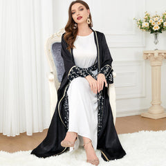 Muslim Two-Piece Set Middle East Long Sleeve Abaya Dress 3225 - Hiychic
