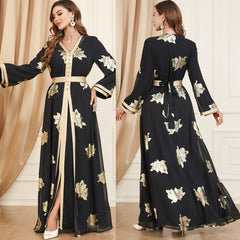 Muslim Women's Clothing Abaya Two-Piece Dress 3371 - Hiychic