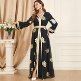 Muslim Women's Clothing Abaya Two-Piece Dress 3371 - Hiychic