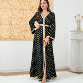 Muslim Women's Wear Abaya Bronzing Dress 3194 - Hiychic
