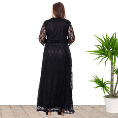 Plus Size 3XL-5XL Evening Dress Black Lace Dress SQ055