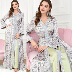 Muslim Djellaba Two-Piece Dress 3219 - Hiychic