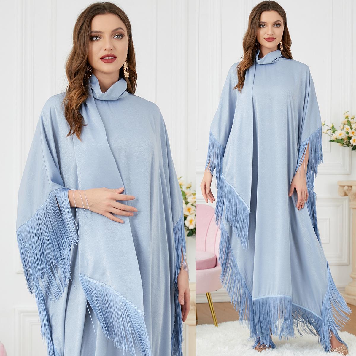Muslim Dress Abaya Turtleneck Dress - Hiychic