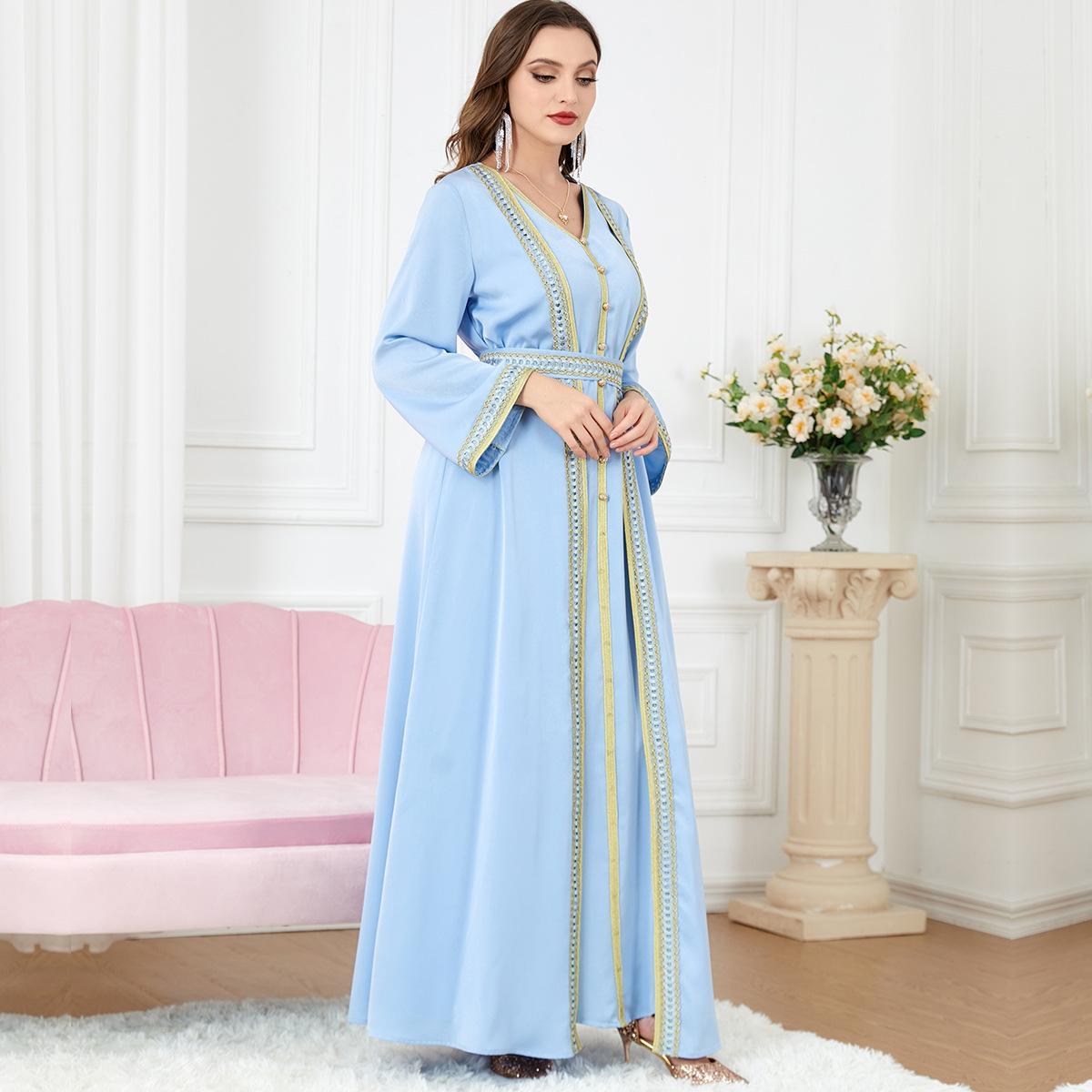 Muslim Dress Two-PieceSet Abaya Women's Dress 3212 - Hiychic