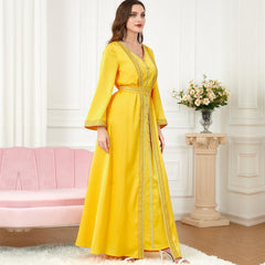 Muslim Dress Two-PieceSet Abaya Women's Dress 3212 - Hiychic