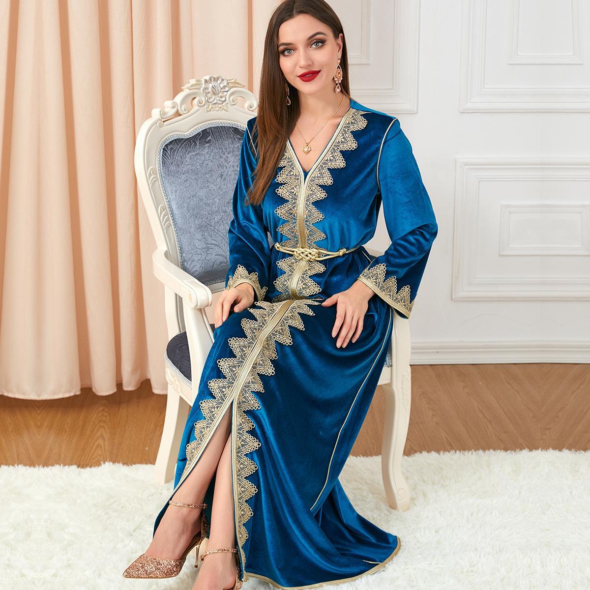 Muslim Fashion Islamic Abaya Beuche Dress 3260 - Hiychic