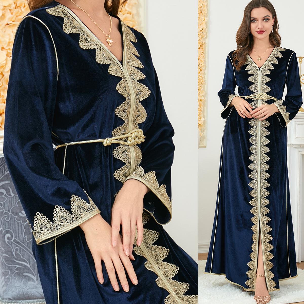 Muslim Fashion Islamic Abaya Beuche Dress 3260 - Hiychic