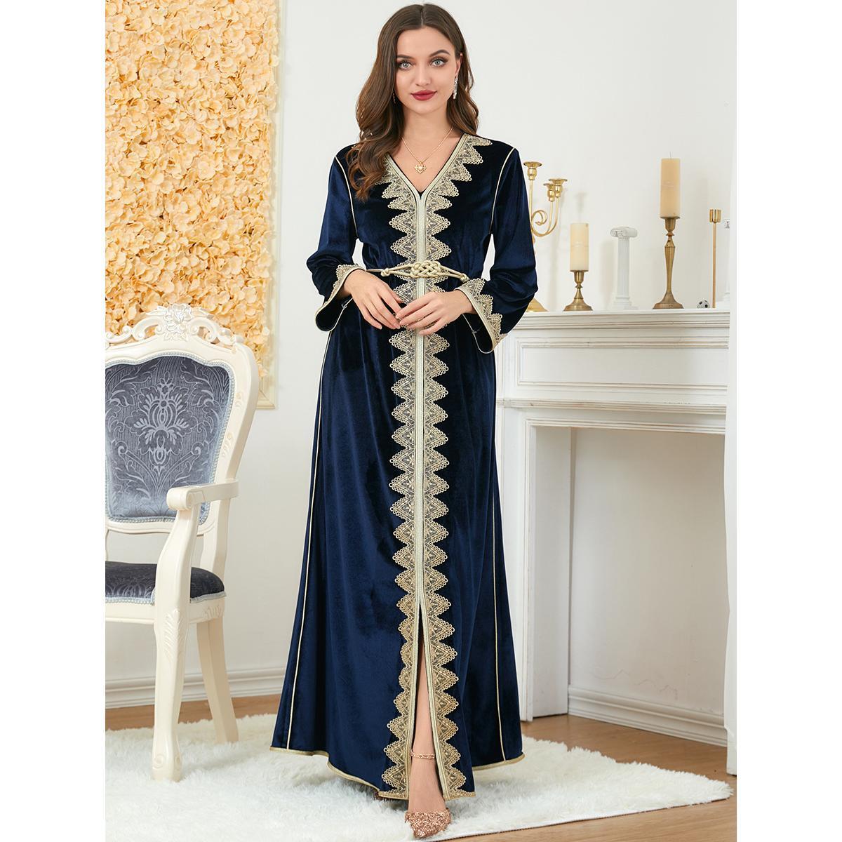 Muslim Fashion Islamic Abaya Beuche Dress 3260 - Hiychic