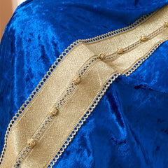 Muslim High-End Pleuche Age Solid Dress - Hiychic