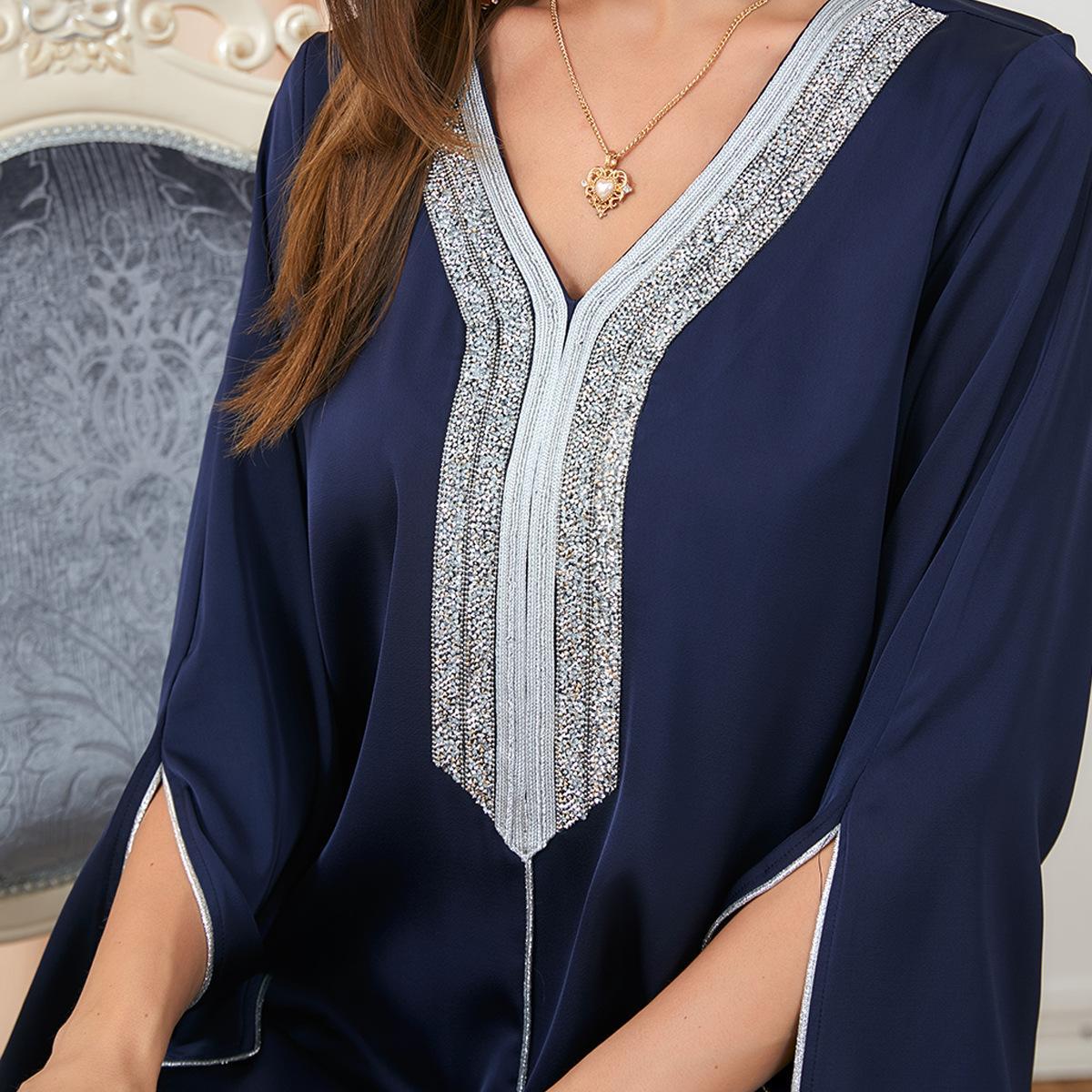 Muslim Long Dress Abaya Arabic Dress 3208 - Hiychic