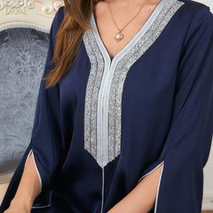 Muslim Long Dress Abaya Arabic Dress 3208 - Hiychic