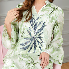 Muslim Robe Patchwork Abaya Printed Dress 3191 - Hiychic