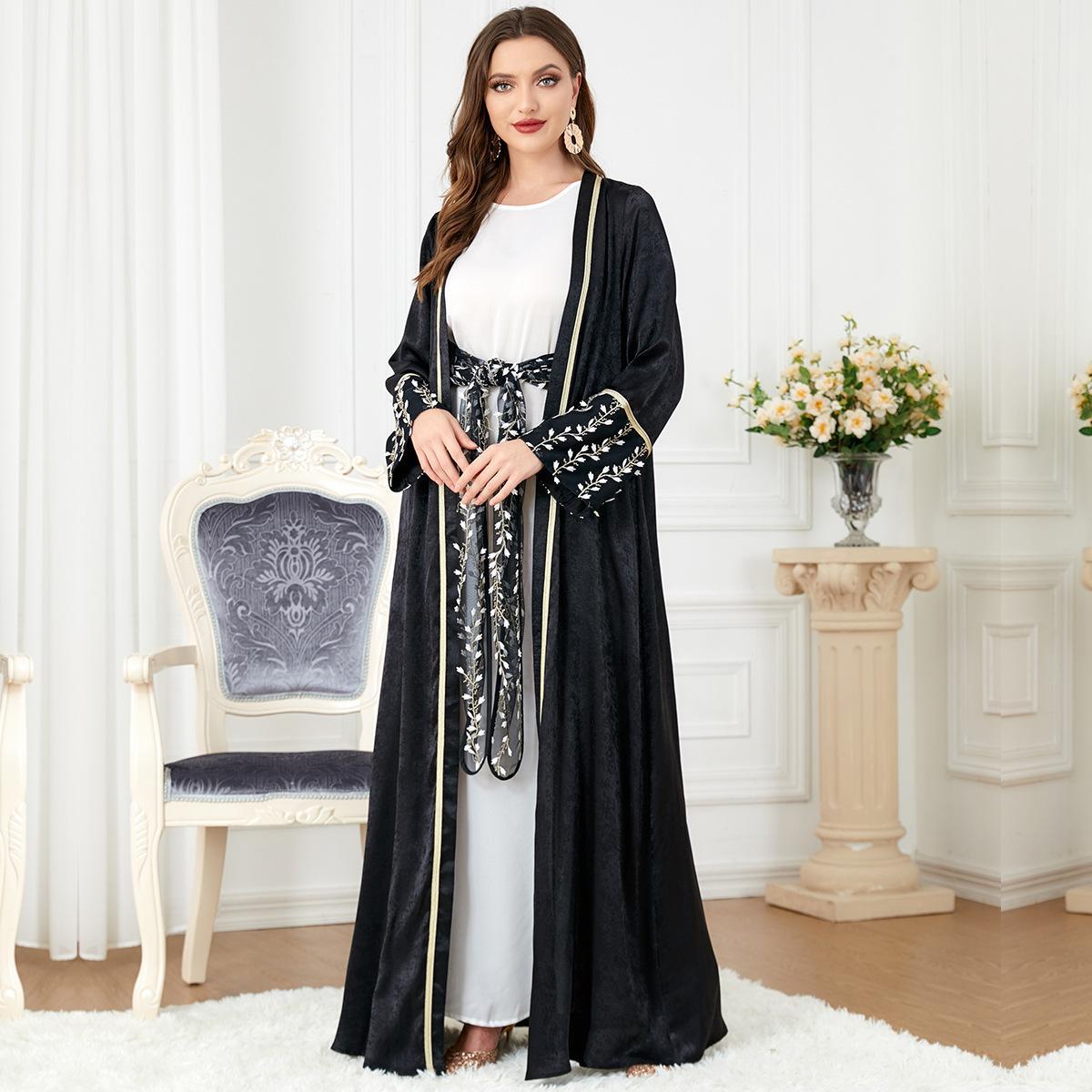 Muslim Two-Piece Set Middle East Long Sleeve Abaya Dress 3225 - Hiychic