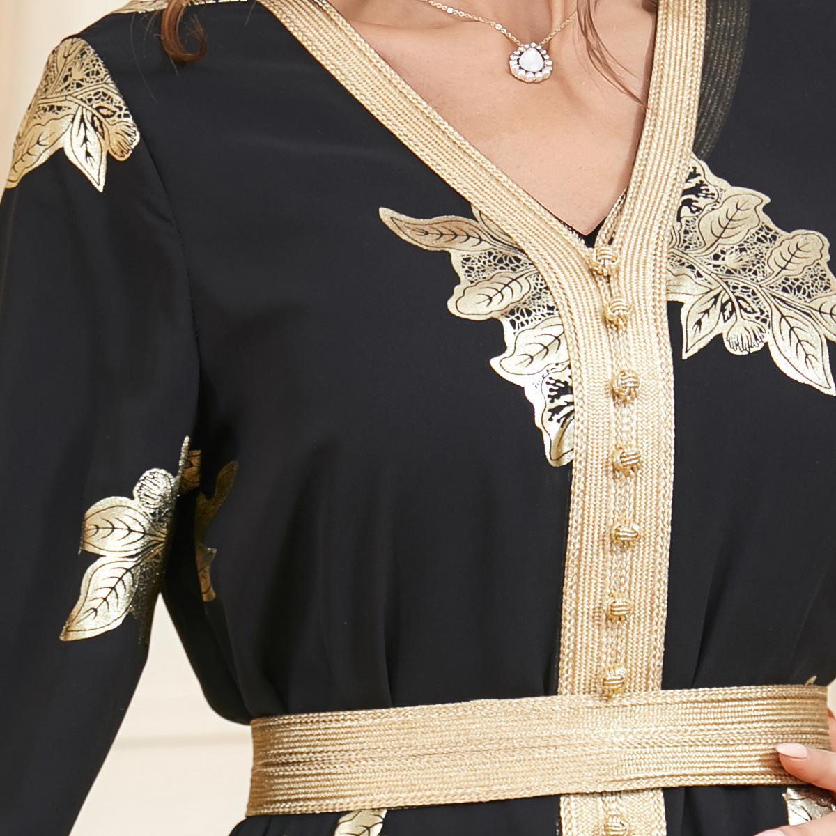 Muslim Women's Clothing Abaya Two-Piece Dress 3371 - Hiychic