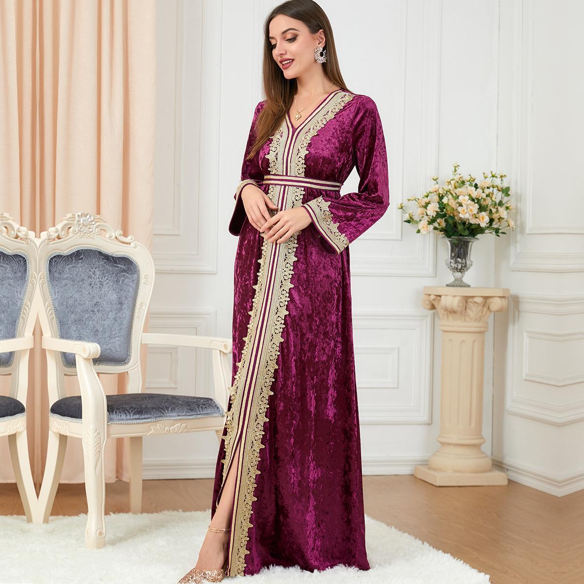 Muslim Women's Embridery Been Dress 3254 - Hiychic